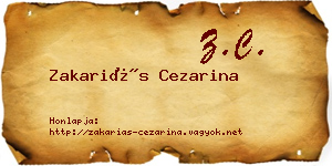 Zakariás Cezarina névjegykártya